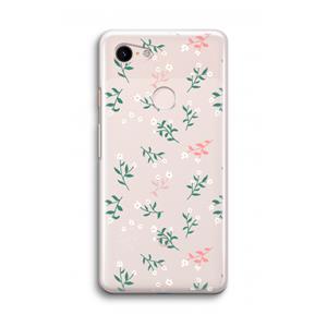 CaseCompany Small white flowers: Google Pixel 3 Transparant Hoesje