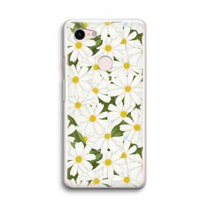 CaseCompany Summer Daisies: Google Pixel 3 Transparant Hoesje