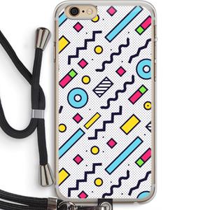 CaseCompany 8-bit N°8: iPhone 6 PLUS / 6S PLUS Transparant Hoesje met koord