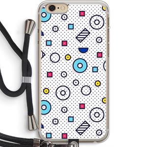 CaseCompany 8-bit N°9: iPhone 6 PLUS / 6S PLUS Transparant Hoesje met koord