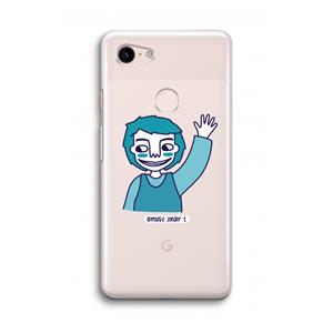 CaseCompany Zwaai: Google Pixel 3 Transparant Hoesje