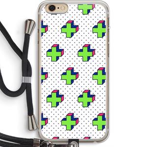CaseCompany 8-bit N°10: iPhone 6 PLUS / 6S PLUS Transparant Hoesje met koord