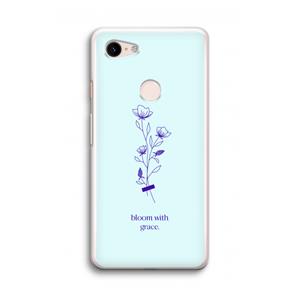 CaseCompany Bloom with grace: Google Pixel 3 Transparant Hoesje