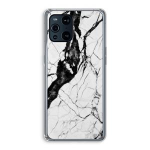 CaseCompany Witte marmer 2: Oppo Find X3 Transparant Hoesje