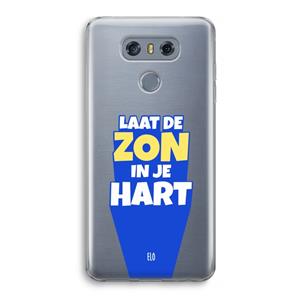 CaseCompany Laat de zon in je hart: LG G6 Transparant Hoesje