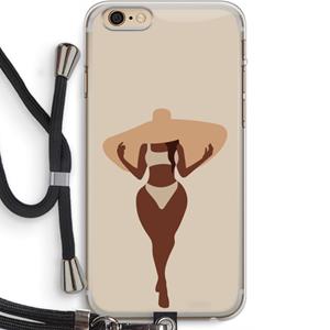 CaseCompany Let's get salty: iPhone 6 PLUS / 6S PLUS Transparant Hoesje met koord