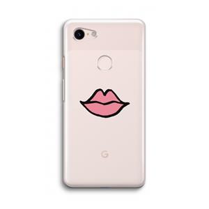 CaseCompany Kusje: Google Pixel 3 Transparant Hoesje