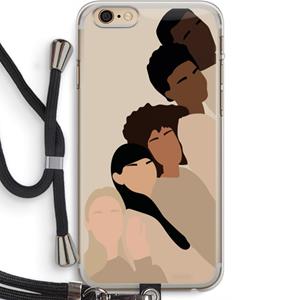 CaseCompany Sweet creatures: iPhone 6 PLUS / 6S PLUS Transparant Hoesje met koord