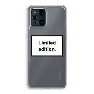CaseCompany Limited edition: Oppo Find X3 Transparant Hoesje