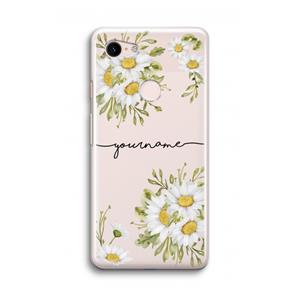 CaseCompany Daisies: Google Pixel 3 Transparant Hoesje