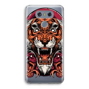 CaseCompany Tiger and Rattlesnakes: LG G6 Transparant Hoesje