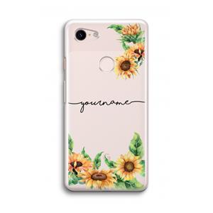 CaseCompany Zonnebloemen: Google Pixel 3 Transparant Hoesje