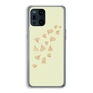 CaseCompany Falling Leaves: Oppo Find X3 Pro Transparant Hoesje