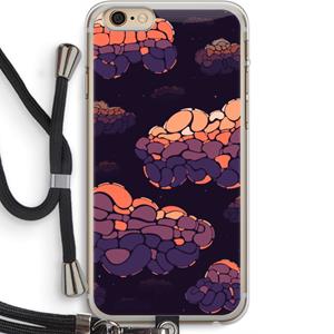CaseCompany Patroon Wolken: iPhone 6 PLUS / 6S PLUS Transparant Hoesje met koord
