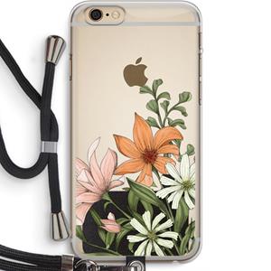 CaseCompany Floral bouquet: iPhone 6 PLUS / 6S PLUS Transparant Hoesje met koord