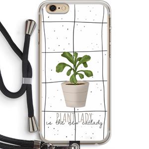 CaseCompany Kamerplant op vensterruit: iPhone 6 PLUS / 6S PLUS Transparant Hoesje met koord