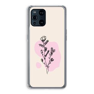 CaseCompany Roses are red: Oppo Find X3 Pro Transparant Hoesje