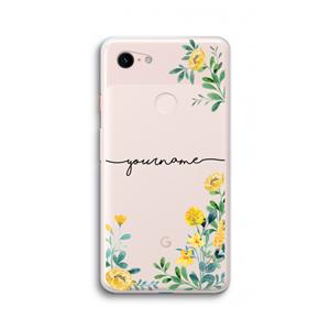 CaseCompany Gele bloemen: Google Pixel 3 XL Transparant Hoesje