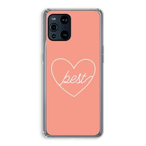 CaseCompany Best heart: Oppo Find X3 Transparant Hoesje