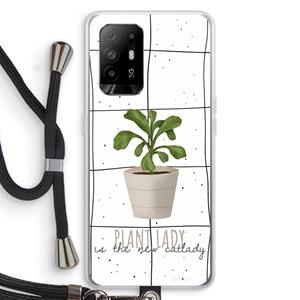 CaseCompany Kamerplant op vensterruit: Oppo A95 5G Transparant Hoesje met koord