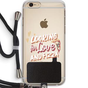 CaseCompany Pizza is the answer: iPhone 6 PLUS / 6S PLUS Transparant Hoesje met koord
