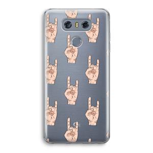 CaseCompany Rock: LG G6 Transparant Hoesje
