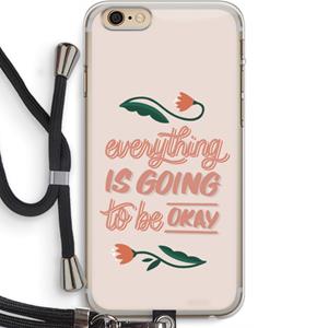 CaseCompany Optimistic flower girl: iPhone 6 PLUS / 6S PLUS Transparant Hoesje met koord