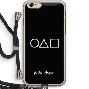CaseCompany Squid Game: iPhone 6 PLUS / 6S PLUS Transparant Hoesje met koord