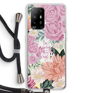 CaseCompany Kindness matters: Oppo A95 5G Transparant Hoesje met koord