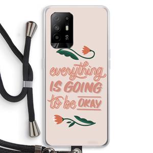 CaseCompany Optimistic flower girl: Oppo A95 5G Transparant Hoesje met koord