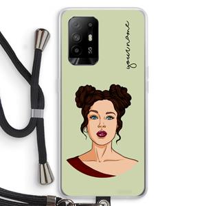 CaseCompany Pop-Art Creator: Oppo A95 5G Transparant Hoesje met koord