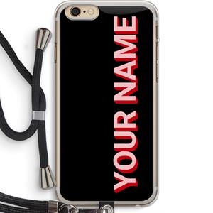 CaseCompany Namecase: iPhone 6 PLUS / 6S PLUS Transparant Hoesje met koord