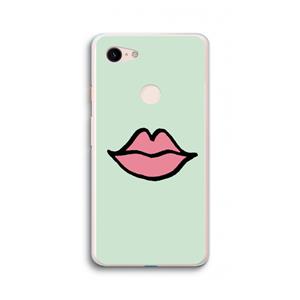 CaseCompany Kusje: Google Pixel 3 XL Transparant Hoesje