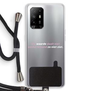CaseCompany uw waarde daalt niet: Oppo A95 5G Transparant Hoesje met koord