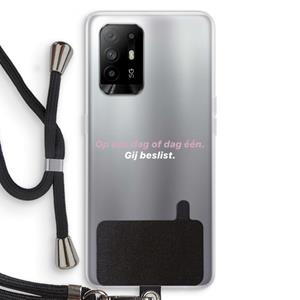 CaseCompany gij beslist: Oppo A95 5G Transparant Hoesje met koord