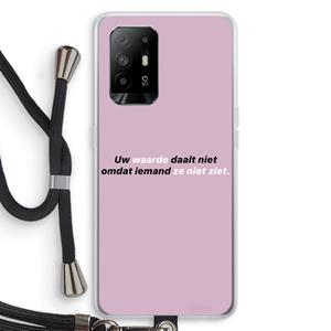 CaseCompany uw waarde daalt niet: Oppo A95 5G Transparant Hoesje met koord