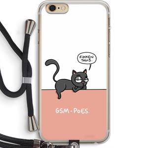 CaseCompany GSM poes: iPhone 6 PLUS / 6S PLUS Transparant Hoesje met koord