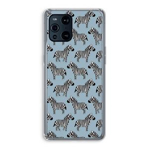 CaseCompany Zebra: Oppo Find X3 Transparant Hoesje