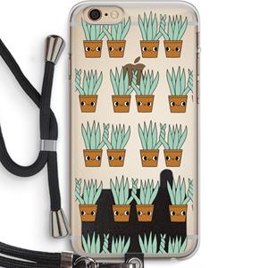 CaseCompany Sansevieria: iPhone 6 PLUS / 6S PLUS Transparant Hoesje met koord