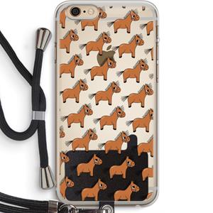 CaseCompany Pony: iPhone 6 PLUS / 6S PLUS Transparant Hoesje met koord