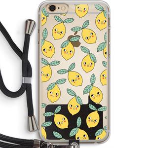 CaseCompany Citroenen: iPhone 6 PLUS / 6S PLUS Transparant Hoesje met koord