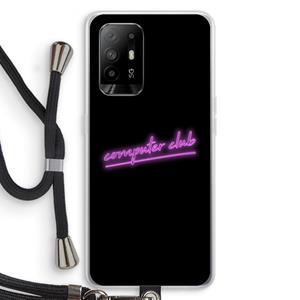 CaseCompany Vice Black: Oppo A95 5G Transparant Hoesje met koord