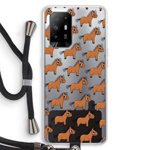 CaseCompany Pony: Oppo A95 5G Transparant Hoesje met koord