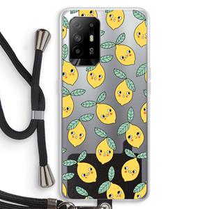 CaseCompany Citroenen: Oppo A95 5G Transparant Hoesje met koord