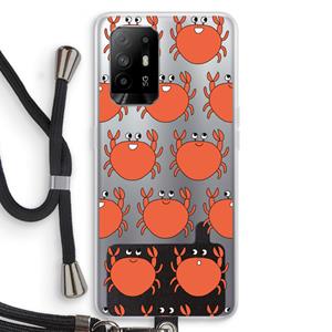 CaseCompany Krab: Oppo A95 5G Transparant Hoesje met koord