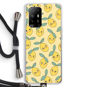 CaseCompany Citroenen: Oppo A95 5G Transparant Hoesje met koord