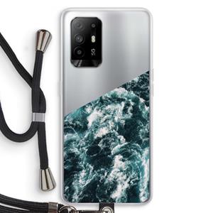 CaseCompany Zee golf: Oppo A95 5G Transparant Hoesje met koord