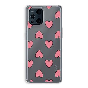 CaseCompany Ondersteboven verliefd: Oppo Find X3 Transparant Hoesje