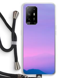 CaseCompany Sunset pastel: Oppo A95 5G Transparant Hoesje met koord