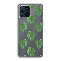 CaseCompany Monstera leaves: Oppo Find X3 Transparant Hoesje